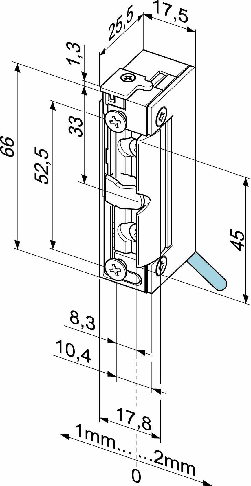 Universal- Türöffner Modell effeff 118RR mit Rückmeldekontakt