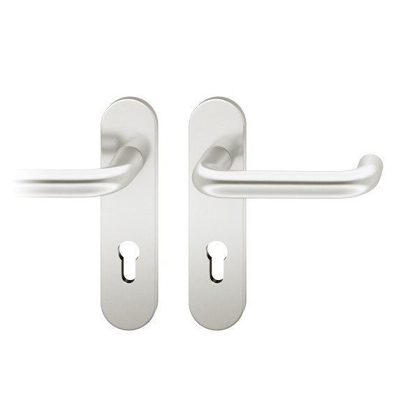 FSB Modell 1070 - Kurzschild ASL Drückergarnitur Aluminium Profilzylinder