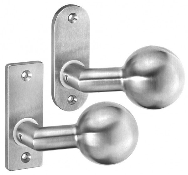 Knopf-Rosette Edelstahl gekröpfter Knopf