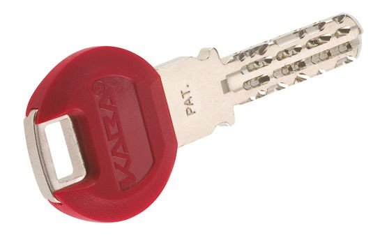Kaba Schluessel mit Clip dunkelrot