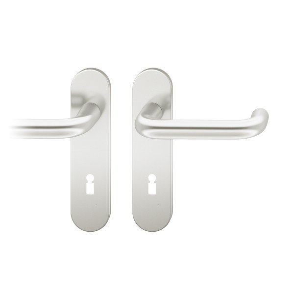 FSB Modell 1070 - Kurzschild ASL Drückergarnitur Aluminium Buntbart